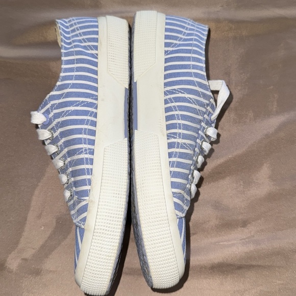 Superga 2750 Fabricshirt Blue/White Preppy Striped Sneakers S00BQP0 Size 8 - Picture 9 of 14
